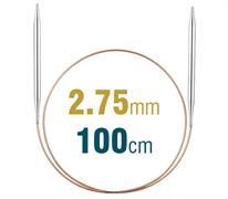 Circular Needle 100cm x 2.75mm White Brass, Long